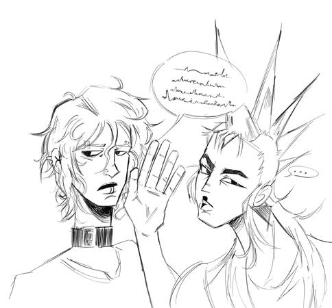 2010 CARTOON BUST SKETCH (OCs from: michellispunk_ and ArteMichelle on twt)